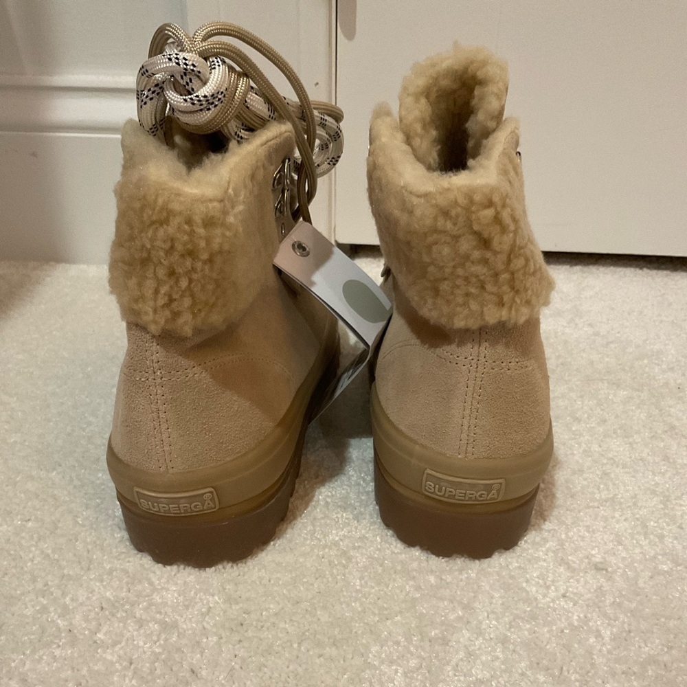 Superga Alpine Women's suede Shearling Ankle Boots - Picture 9 of 11